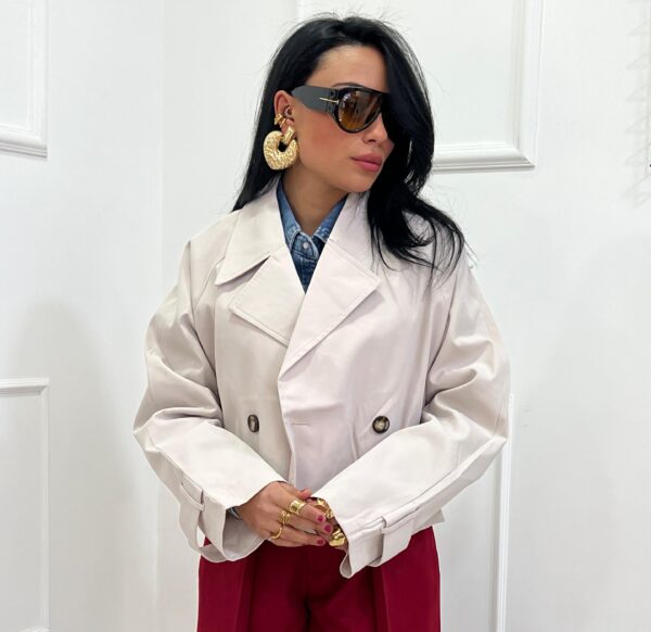 Trench Oversize con Bottoni Doppi