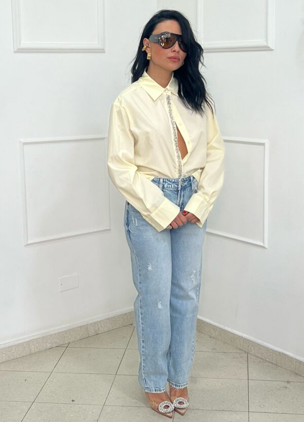 Jeans mom fit lavaggio chiaro