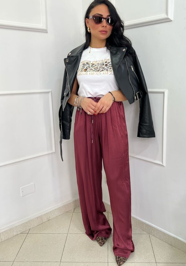 Pantalone in Raso Con Laccio Regolabile