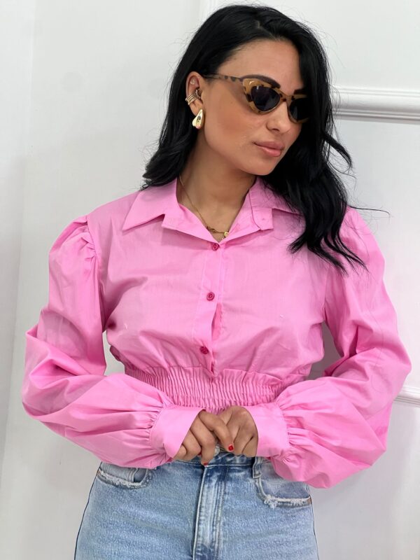 Camicia Crop con Bustino Elastico